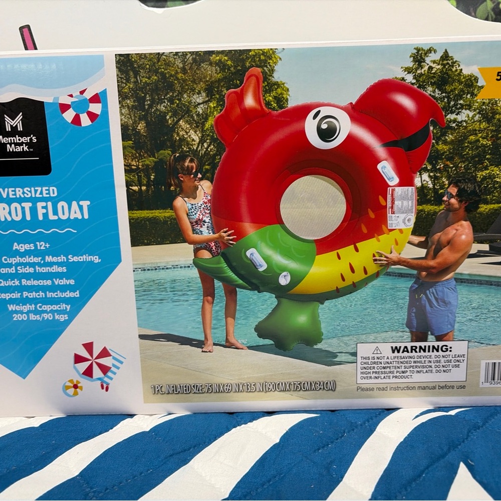 Member's Mark Parrot Pool Float - Red & Green